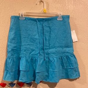 Blue Skirt with ruffles